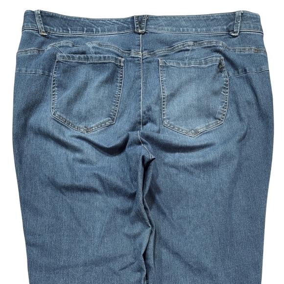 Democracy Absolution Straight Leg Indigo Jeans Tummy Control Stretch - Picture 4 of 8